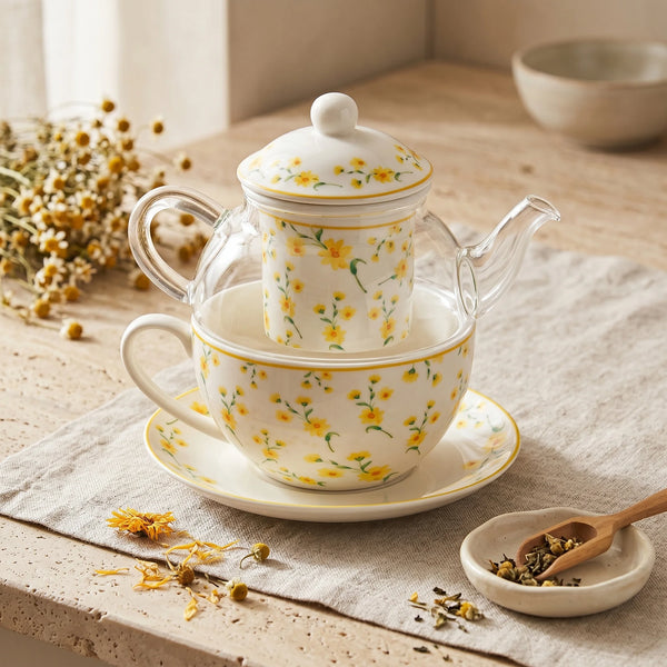 Glass Teapot for Herbal Tea