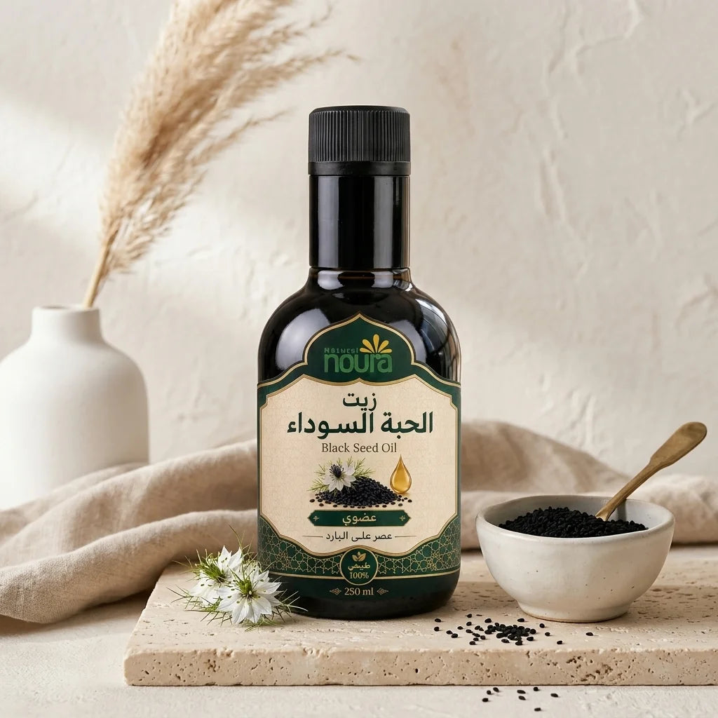 زيت الحبة السوداء العضوي 250 مل – طبيعي 100% – معصور على البارد – زجاجة زجاجية الصورة الرئيسية